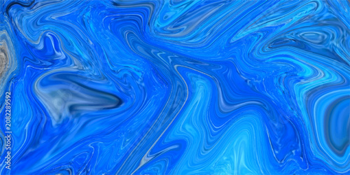 Obraz na plátne Azure Swirls abstract ultramarine and cerulean fluid art captures the essence of dynamic motion and depth, evoking a sense of cosmic wonder and elemental power