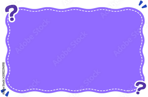 Purple Doodle Wavy Question Frame