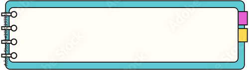 Teal Spiral Notebook Text Frame
