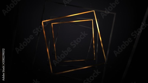 Golden and Dark Matte Squares shapes geometry alpha transparent loop background