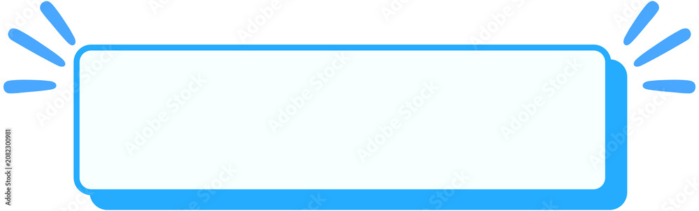 Obraz premium Blue Rectangle Attention Text Frame