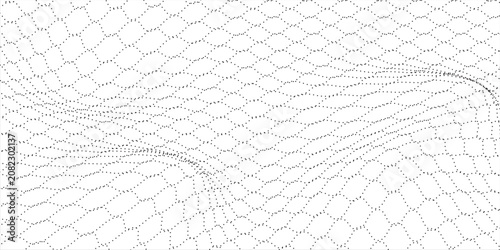 Abstract Dotted Geometric Wave Pattern Seamless Background Texture For Modern Design Projects