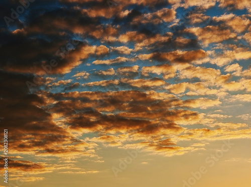 Dramatic sunset clouds cloudscape backdrop