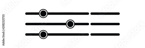Photos Range slider icons featuring settings controls for volume brightness and user in