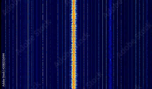 High resolution spectrogram visualization of continuous stable radio frequency signal