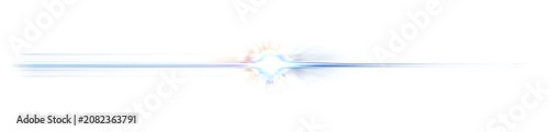 Fotografía Png Glowing horizontal blue light line with radiant shine and beam effect