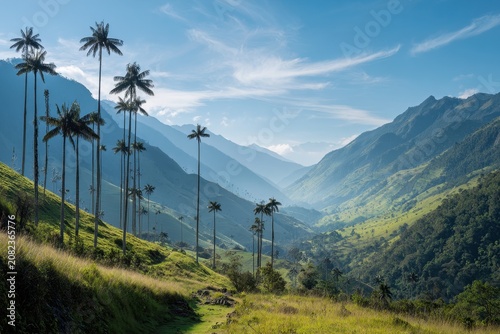 Emerald Cocora Valley: Tall Wax Palms among Andean Highlands near Salento