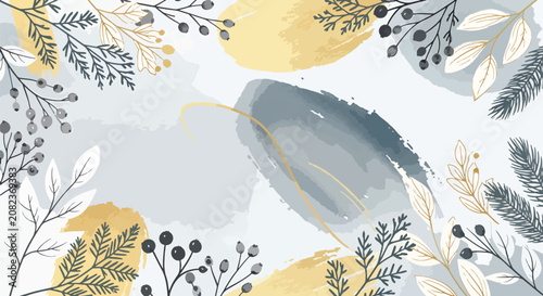 Quadro su tela Close up of a white and blue parrot perched on a branch.