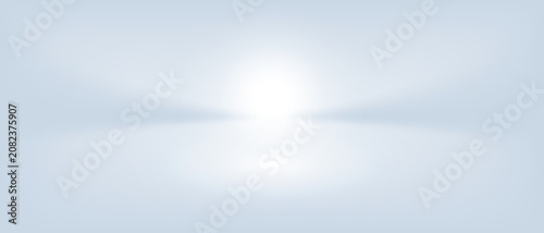 Misty sky horizon. White studio room background. Limbo light ethereal abstract 3d gradient backdrop for product presentation. Minimal wall scene spotlight. Infinity aura showcase, promotion display