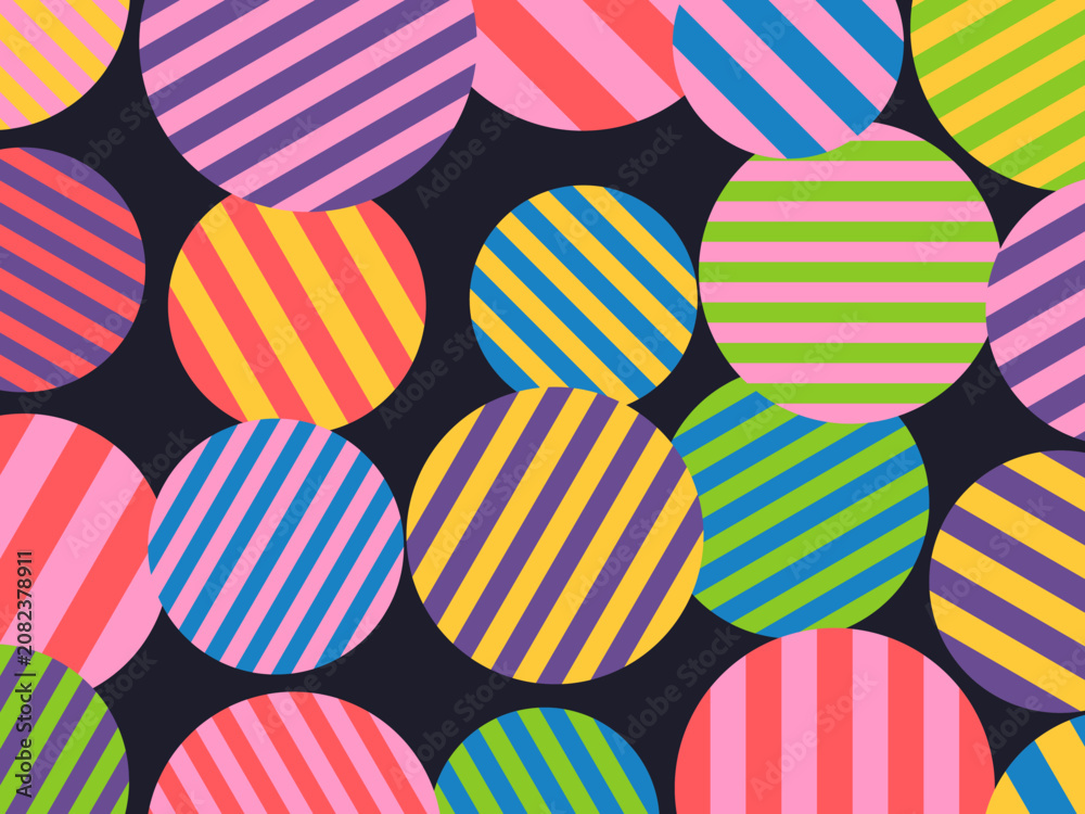 Obraz premium Modern Circle Stripes Abstract Poster Background