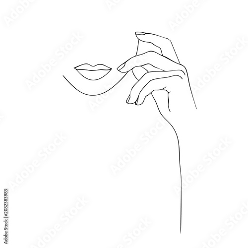 line art wouman