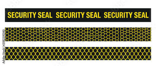 Bild auf Leinwand Security Seal Tape with Hexagonal Pattern, Tamper Evident Label for Protection