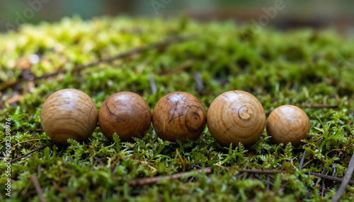 Wooden Spheres – Size Progression in Natural Light