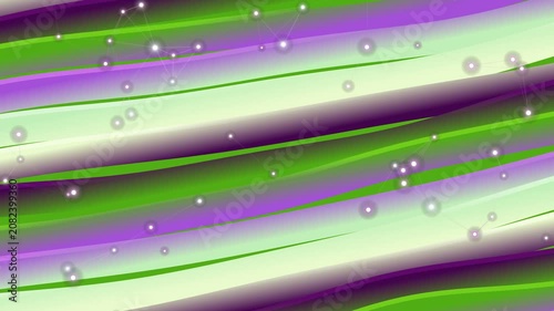 Abstract Green Purple Waves.