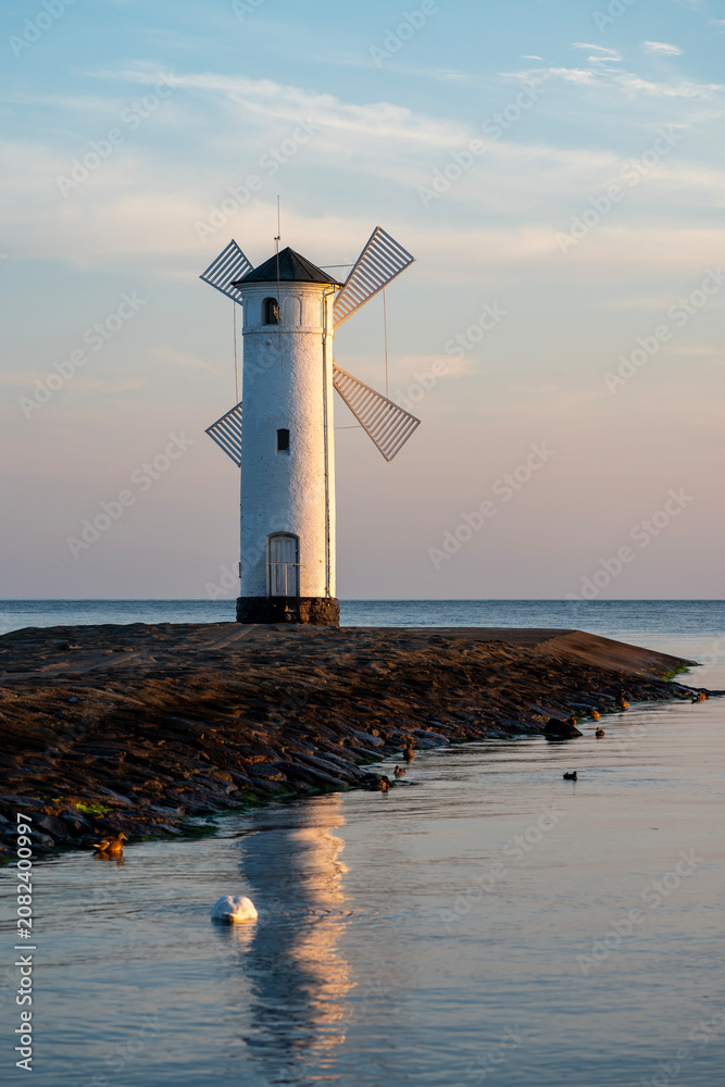Fototapeta premium Stawa Mlyny - an iconic navigation mark and the official symbol of Swinoujscie, Poland