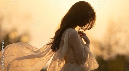 Ethereal Sunset Fashion Portrait