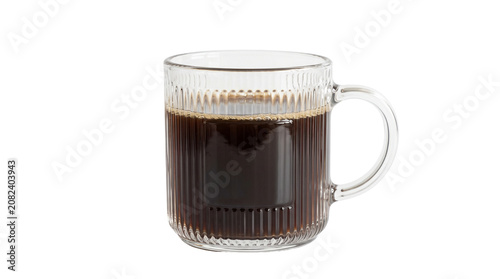 Foto Glass Mug of Dark Coffee Beverage.