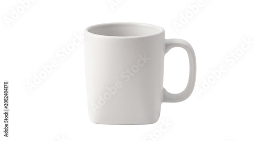 White ceramic coffee cup mug.