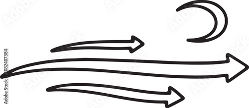 Photos Wind flow movement abstract arrows graphic with movement direction abstract illu
