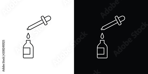 Foto Dropper icon line drawings pack