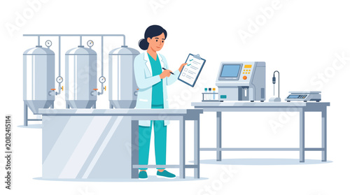 Konstfotografi Scientist conducting quality control research in laboratory facility
