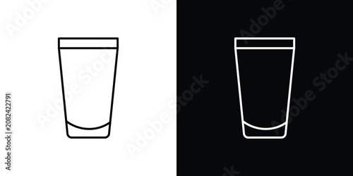 Obraz na plátně Half Glass icon vector graphics set