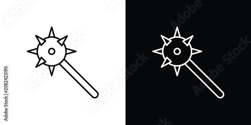 Tableau sur toile Mace icon vector graphics set