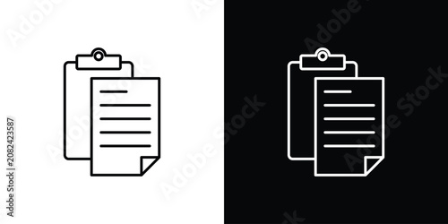 Canvastavla Paste icon vector graphics set