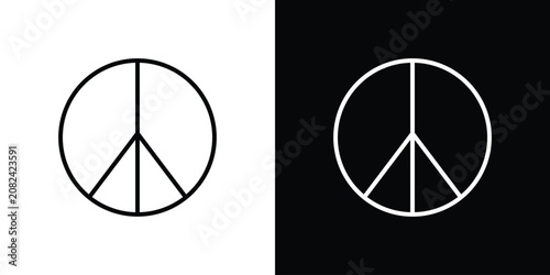 Tableau sur toile Peace icon vector graphics set
