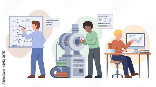 Canvastavla Scientists working together in a modern laboratory, conducting research and analysis