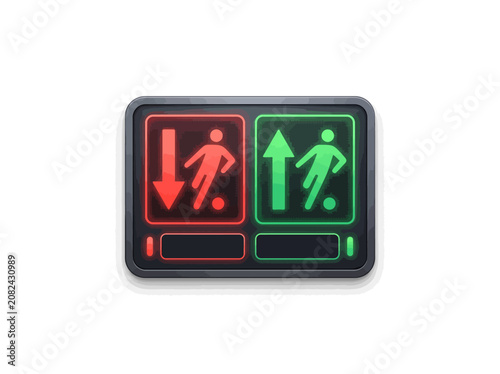 Bild auf Leinwand Soccer substitution board icon, fourth official digital player change display vector illustration