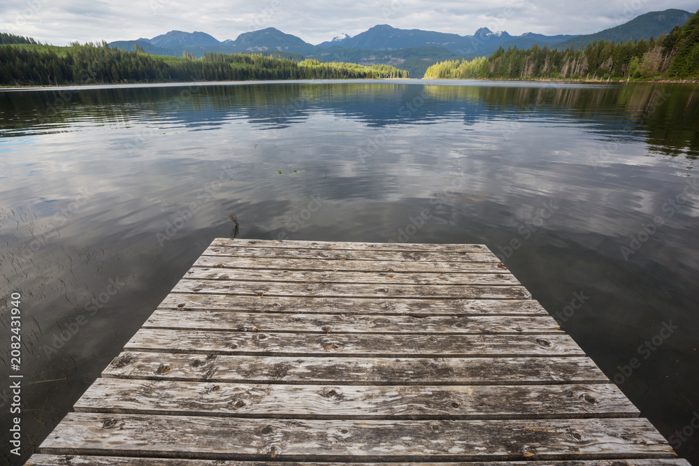 Naklejka premium Pier on the lake