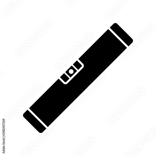 Spirit level vector illustration, a construction and carpentry measuring tool in flat icon style