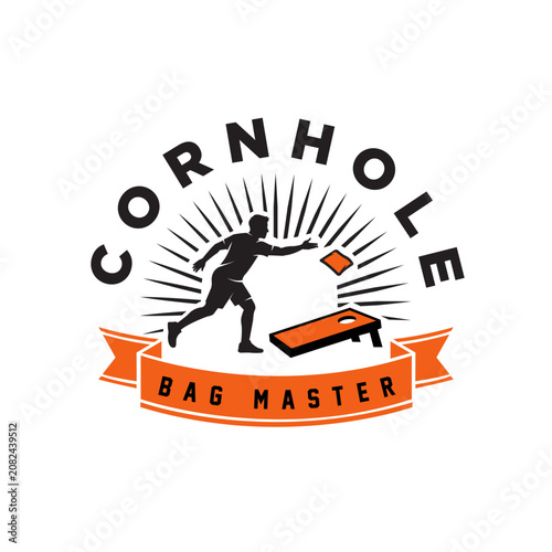 Illustration of Cornhole sport Logo Design Vector Illustration