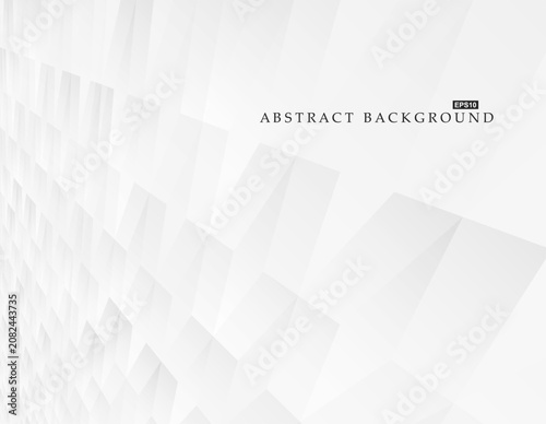 White abstract textured background with perspective. Creative wall surface with geometric shapes. Business corporate design. Poster, banner, presentation template