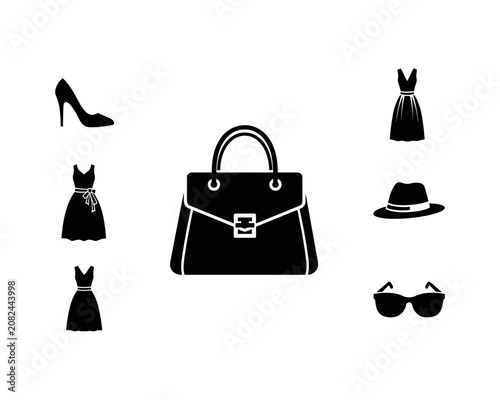 Handbags, Shoes, Dresses, Hats, and Sunglasses in a Stylish Design