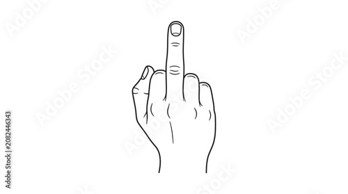 A hand gesture with the middle finger raised.