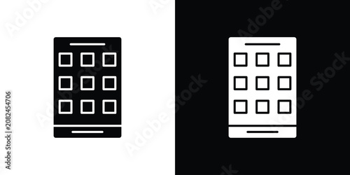 Fotografie Mobile notch icon simple logo set