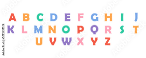 Colorful Hand-Drawn Alphabet Letters