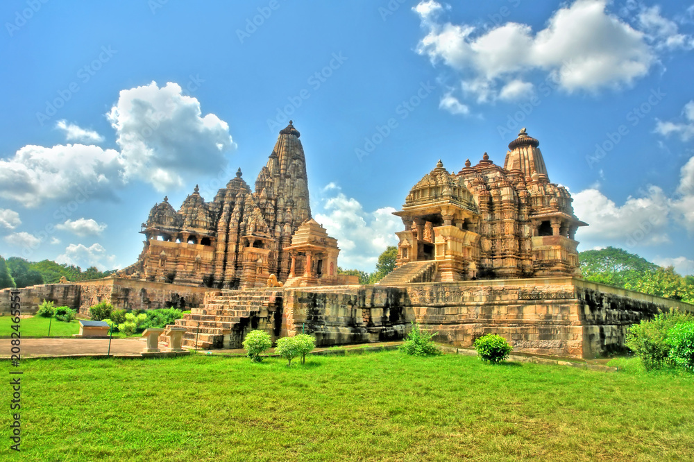 Fototapeta premium The Chitragupta temple 11th century temple of Surya (sun god) in the Khajuraho town of Madhya Pradesh, India.