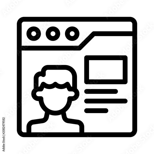Profile line icon