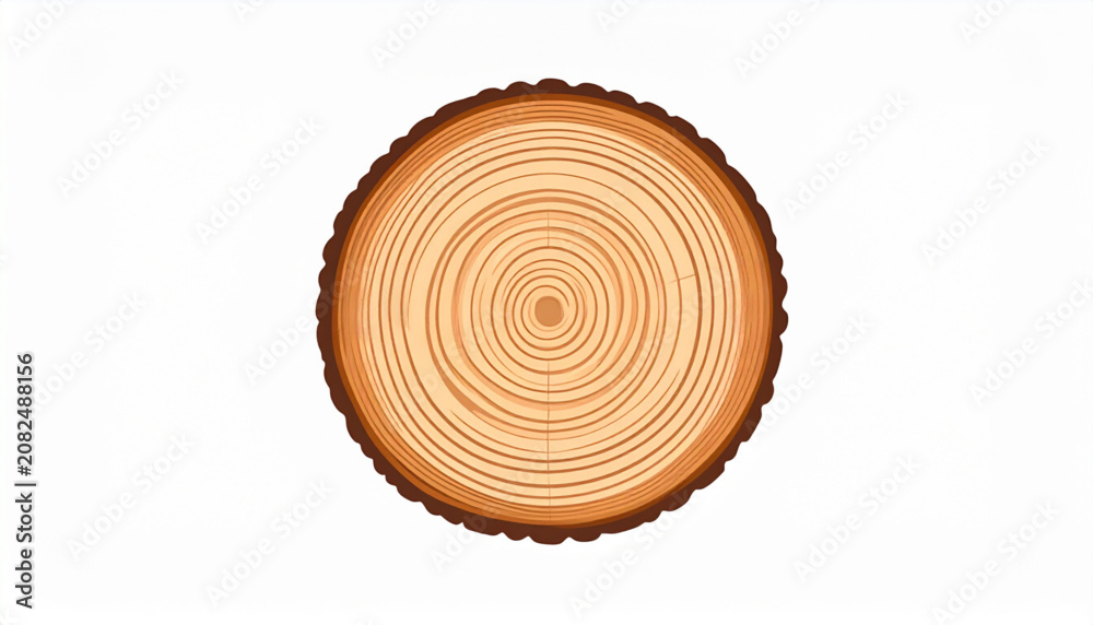 Fototapeta premium Flat Tree Ring Cross Section