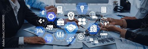 Quadro su tela B2B strategy and technology transforming business-to-business operations, optimizing communication, and enhancing market efficiency with digital B2B tools and innovation