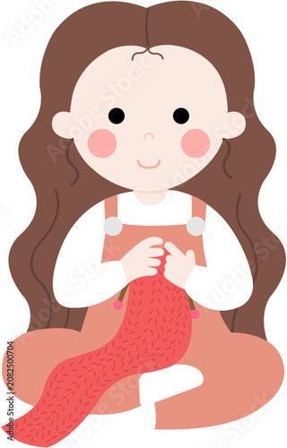 뜨개질하는 여자