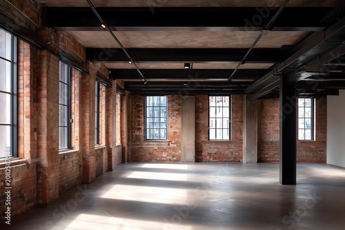 Industrial style open space interior