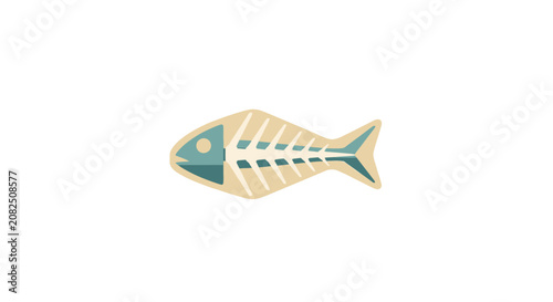 Colorful illustrated fish with striped pattern design.