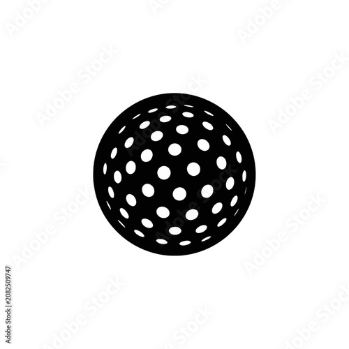 Abstract Black Perforated Sphere Vector Design