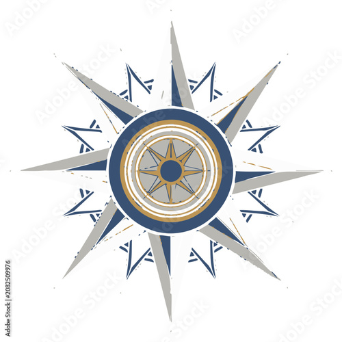 Flat design compass rose vector illustration