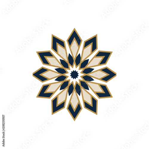 Geometric Snowflake Vector Design