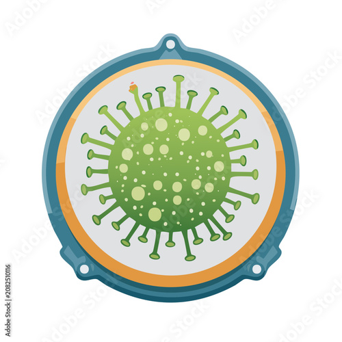 Green Coronavirus Vector Illustration